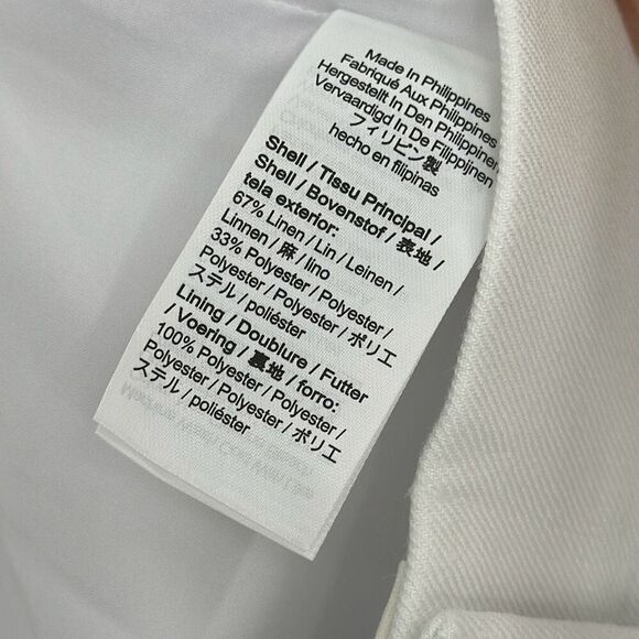 NWT J. Crew Womens White Relaxed Stretch Linen Blend Sydney Pant Size P12 - Picture 11 of 11